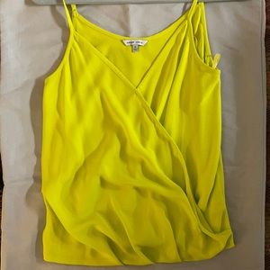 Naked zebra tank lime green/ neon yellow